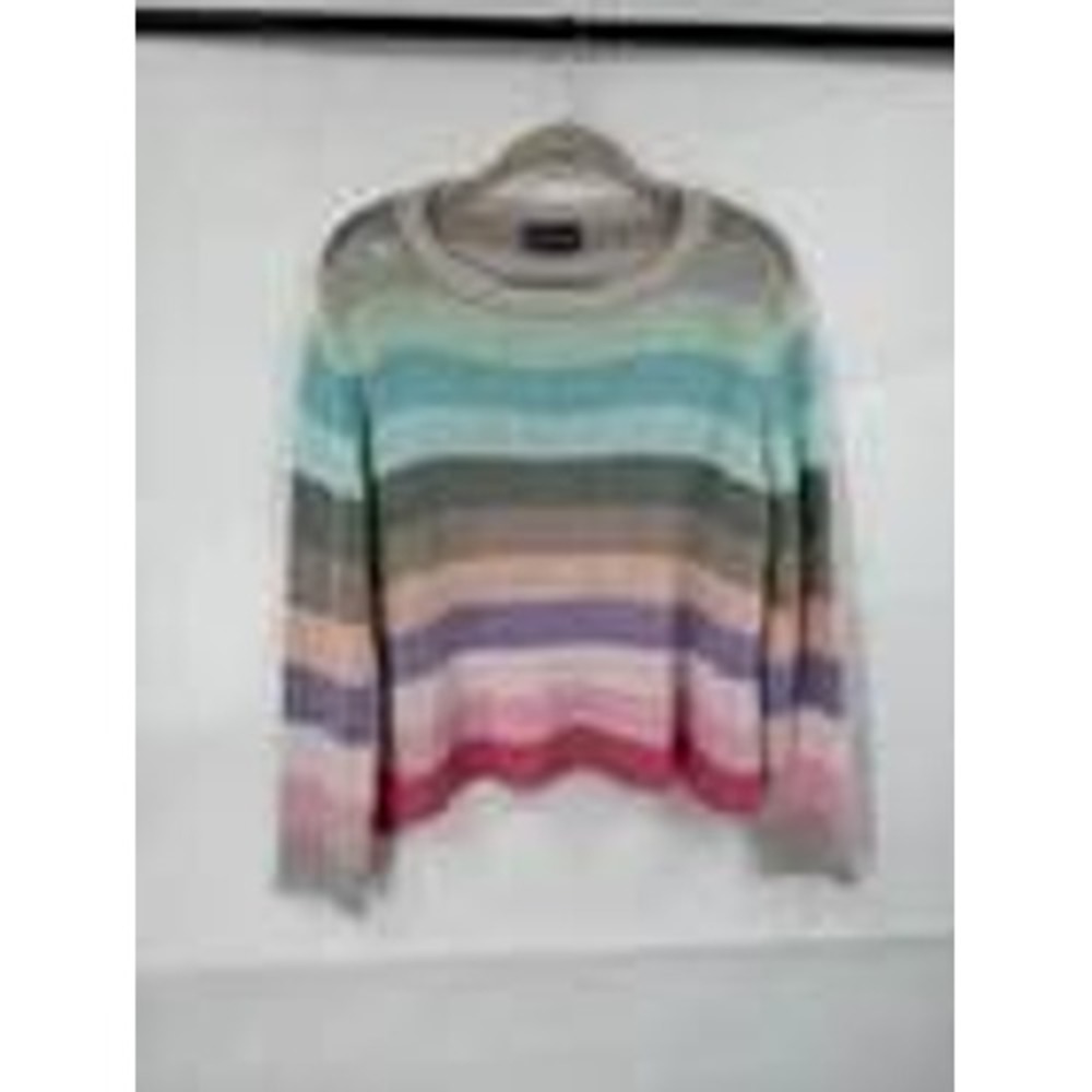 Wooden Ships Flower Market Sweater Women's Small Colorful Open Knit - Picture 2 of 7